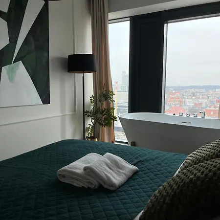 Apartament Sky Tower L 18 Piętro L Wanna Z Widokiem Na *