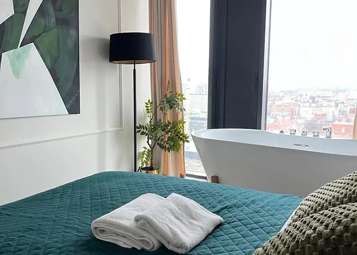 Sky Tower L 18 Piętro L Wanna Z Widokiem Na Apartament *