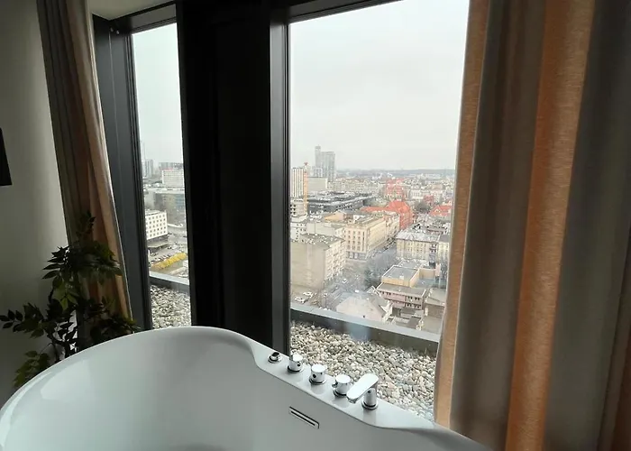 Sky Tower L 18 Piętro L Wanna Z Widokiem Na *