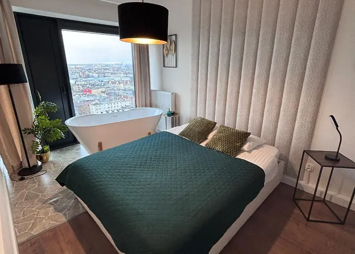 Sky Tower L 18 Piętro L Wanna Z Widokiem Na Apartament *